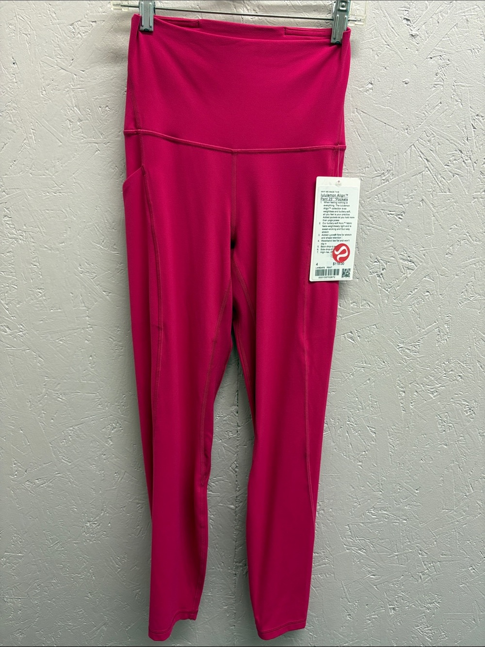 lululemon athletica Hot Pink High-Rise Workout Leggings, 25”